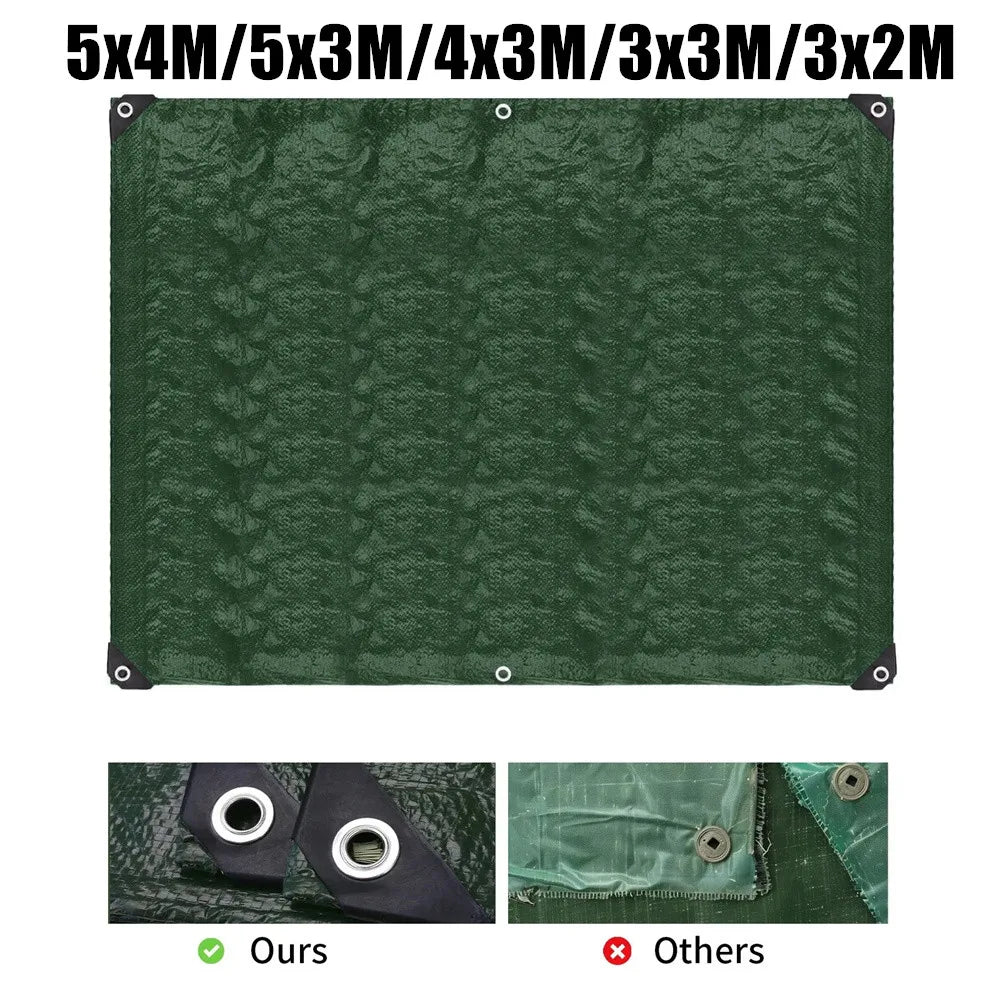 Waterproof Camping Tarp – 5x4m, 4x3m, 3x3m Outdoor Sun Shelter