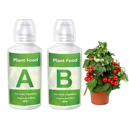 Hydroponic Fertilizer AB Two-Part Set – Liquid Plant Food for Flowers, Vegetables & Grass Growth