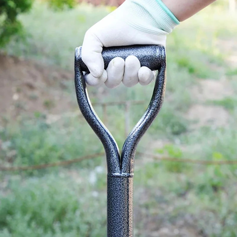 Heavy-Duty Manganese Steel Garden Shovel with D-Grip Handle – 76cm