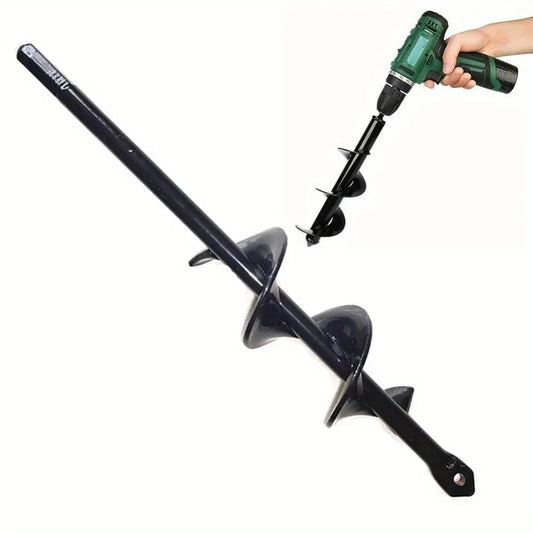 14.57-Inch Spiral Earth Planter Auger Drill Bit — Post Hole Digger for Gardening & DIY Woodworking