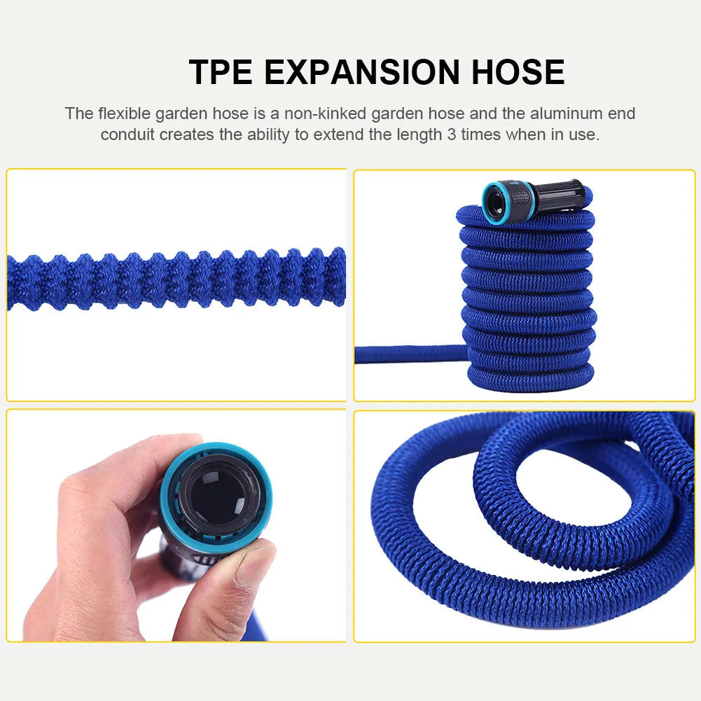 Expandable Magic Garden Hose with Quick Connector – 25ft to 100ft