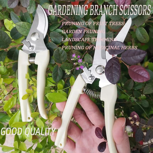 Stainless Steel Flower & Garden Scissors – Pruning, Grafting, and Branch Cutting Tool