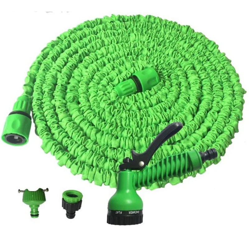 Expandable Telescopic Garden Hose with Spray Nozzle – 25FT/50FT/75FT/100FT High-Pressure Watering Set for Home & Garden