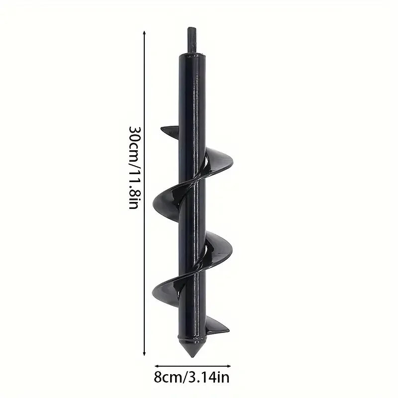 Garden Soil Auger Drill Bit – Handheld Earth Digging Tool for Planting
