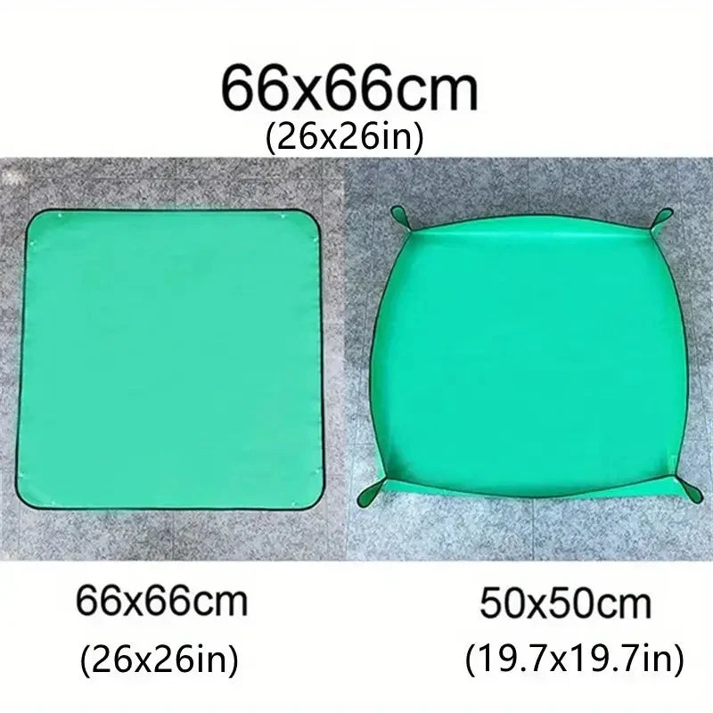 Waterproof Foldable Potting Mat – PE Planting Tray for Gardening