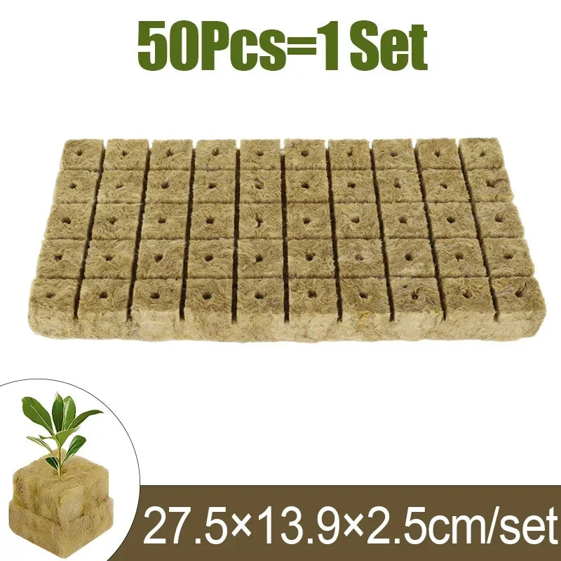 Sponge & Rock Wool Starter Plugs for Hydroponic Seed Propagation