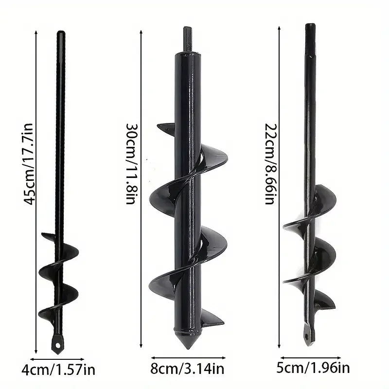 Garden Soil Auger Drill Bit – Handheld Earth Digging Tool for Planting