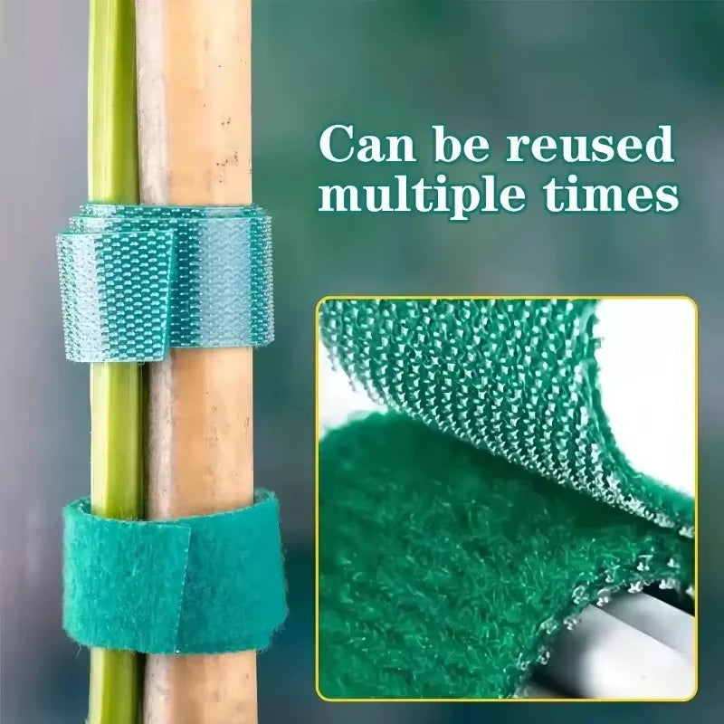 Reusable Nylon Plant Support Tape – Adjustable Hook & Loop Tie