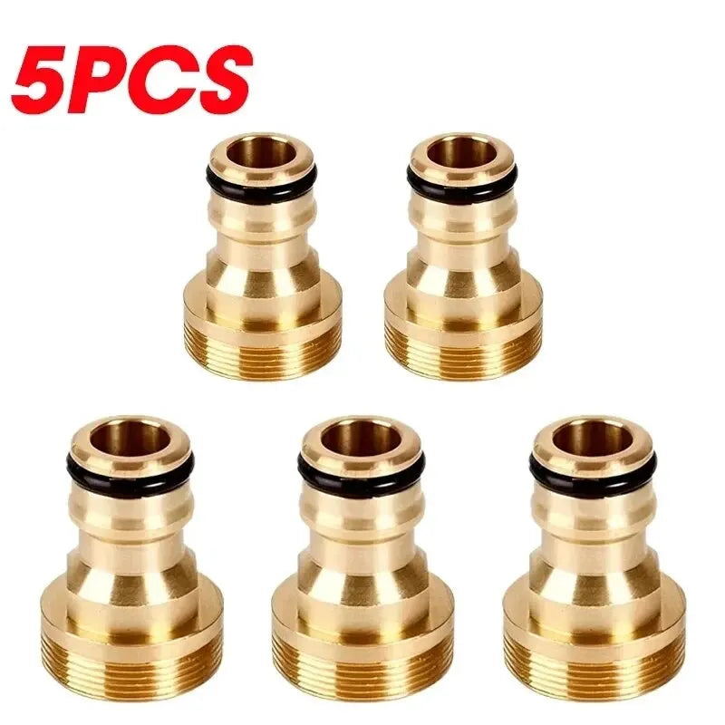 1/2/5PCS Brass Universal Tap Adapter – Faucet to Garden Hose Connector, Easy Install