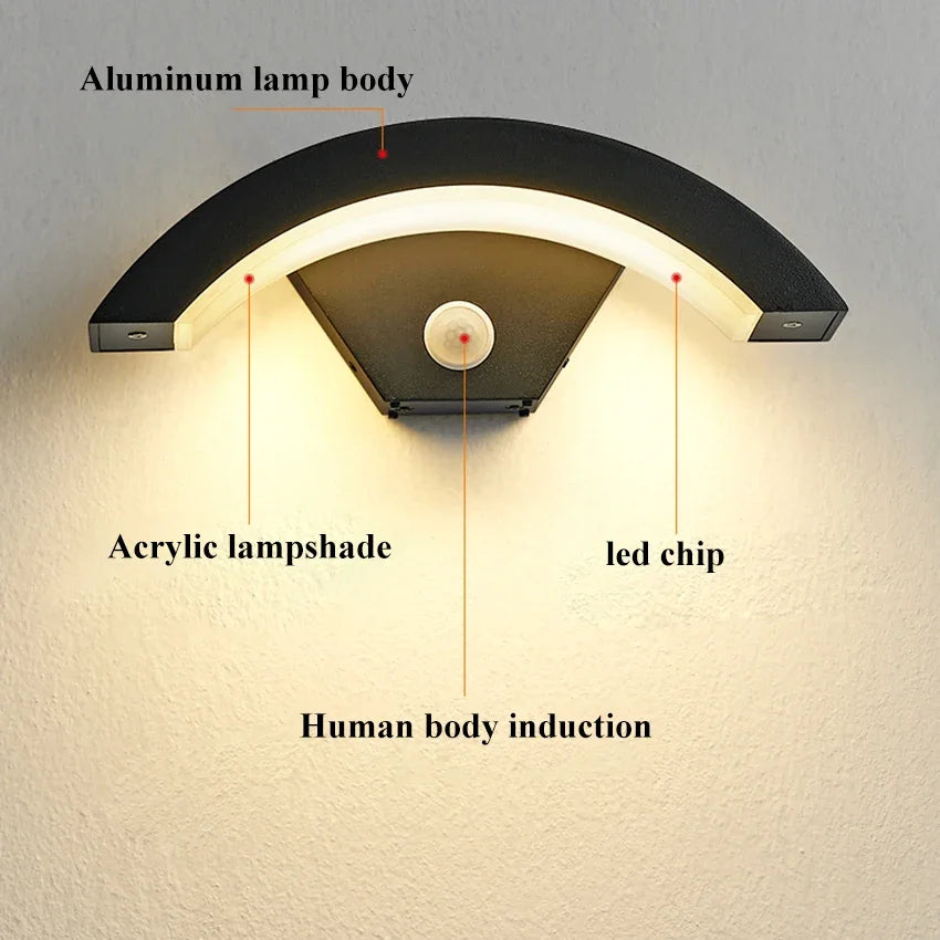 18W Waterproof Outdoor LED Wall Light – Modern Aluminum IP65 Lamp