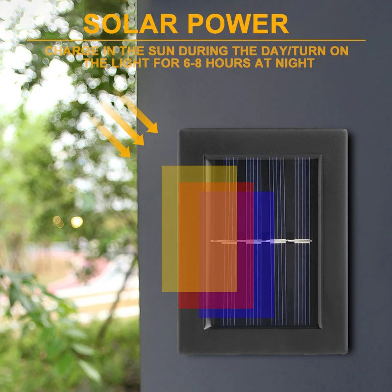 Solar LED Wall Lights – IP65 Waterproof Outdoor Garden Lighting (1–16 PCS)