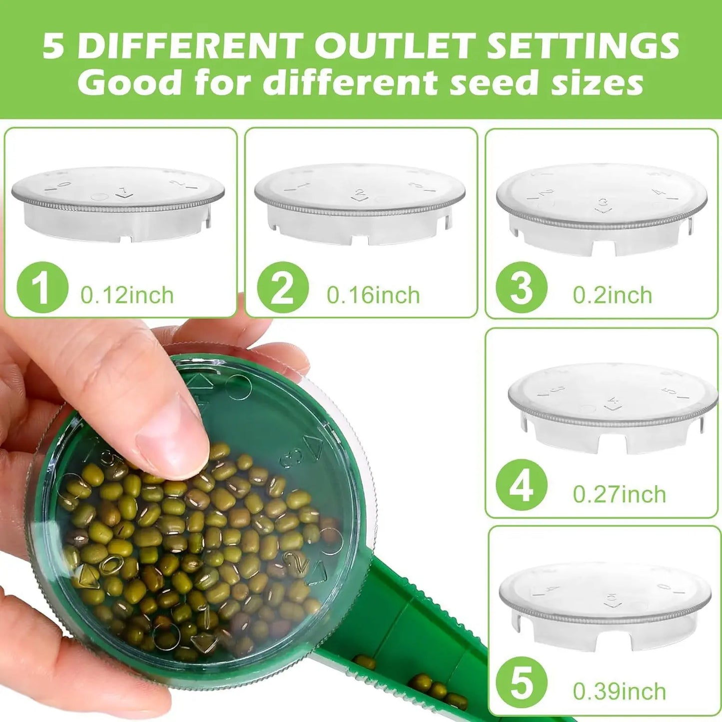 1pc Durable Plastic Hand Dibbler Garden Seeder Tool, 12-Hole Fast Seeding, Waterproof Planting Aid for Efficient Gardening