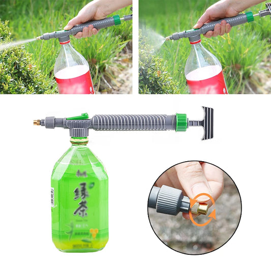 Manual Pressure Bottle Sprayer – Adjustable Nozzle Garden Spray Head