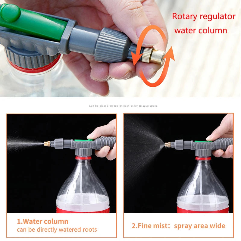 Adjustable Bottle Spray Nozzle – Mist & Jet Watering Sprinkler