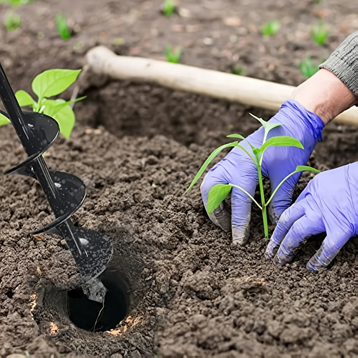 Helical Auger Drill Bit – Hand-Operated Garden Soil Loosener