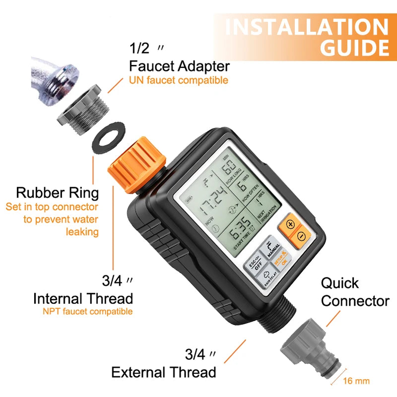 Eshico Digital Water Timer – Automatic Garden Irrigation Controller
