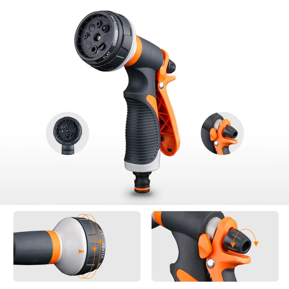 8-Mode High-Pressure Garden Spray Gun – Adjustable Nozzle Hose Tool