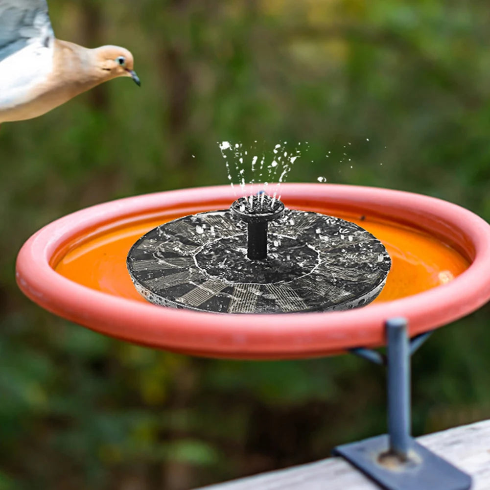 1W Solar Fountain Pump Lift 35-50CM Free Standing Floating Birdbath Water Pumps for Bird Bath Garden Pond Pool Fish Tank Outdoor