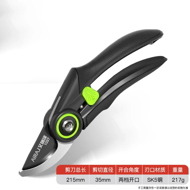 Heavy-Duty Anvil Pruning Shears — Garden Secateurs for Branch Cutting, Shrubs & Orchard Trimming
