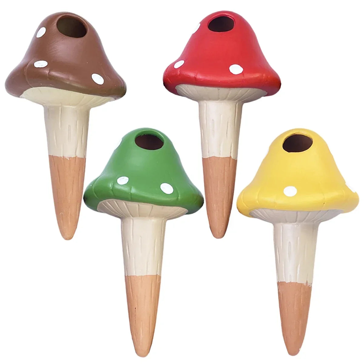 4Pcs Ceramic Self-Watering Spikes – Automatic Drip Irrigation Kit